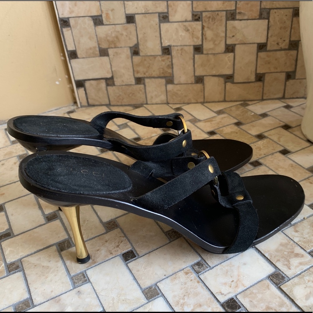 Gucci heels with gold heels